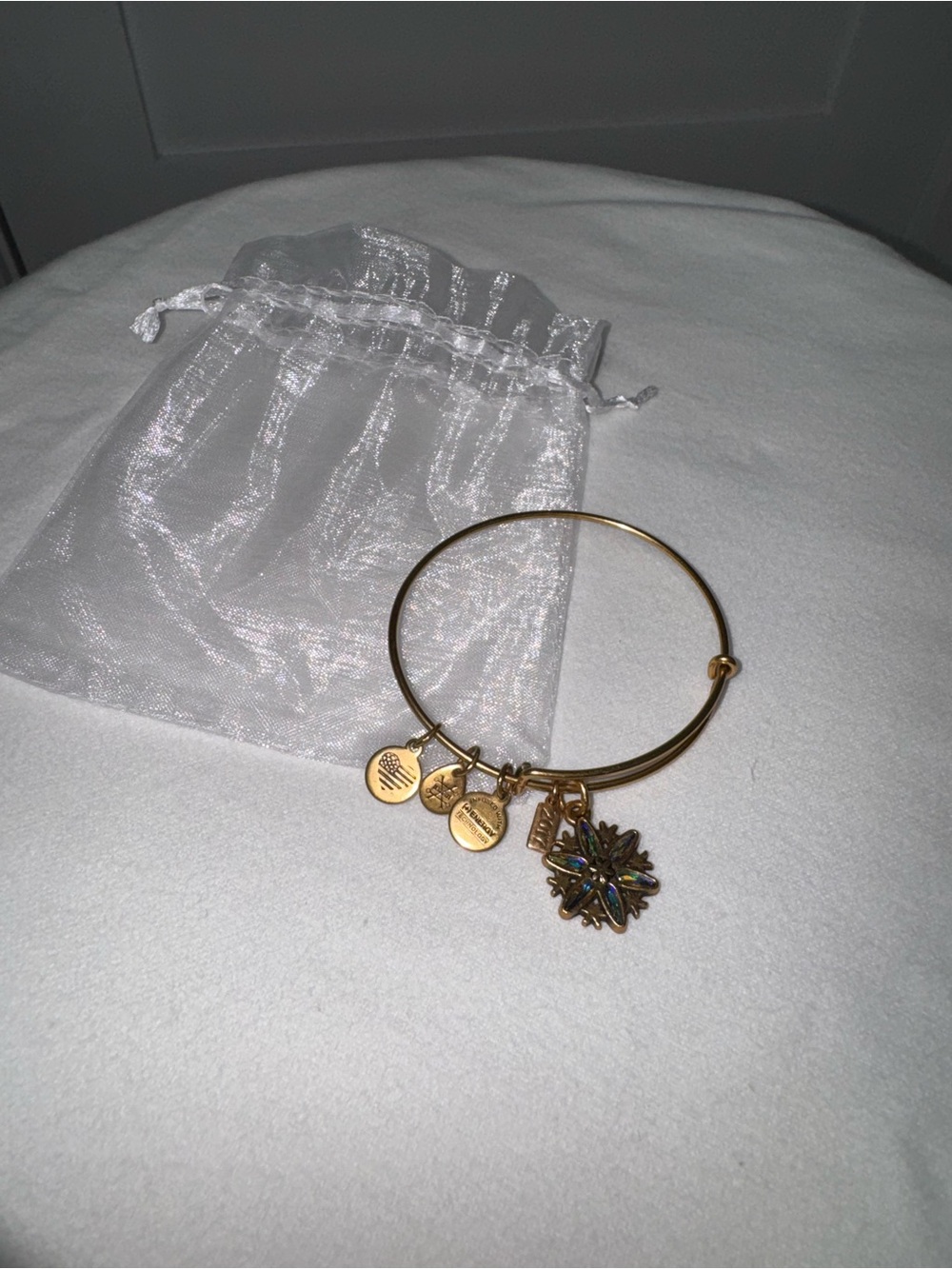 Alex and Ani 2017 Snowflake Charm Bangle/OS - Picture 2 of 3
